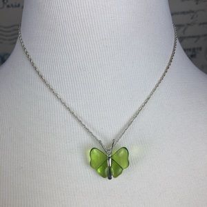 Avon Women’s Butterfly Green Pendant Necklace